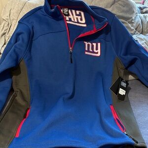 Blue and Gray Quarter-Zip Pullover